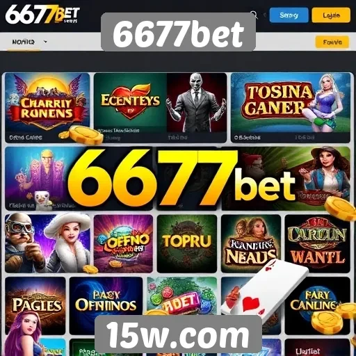 Variedade de jogos disponíveis na plataforma 6677bet